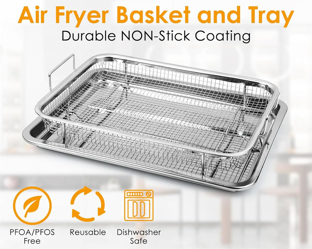 Set of 2 Stainless Steel Filter Basket 13 x 10 Inches D523