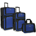 Gray 4-Piece Expandable Softside Travel Rolling Luggage Set D630