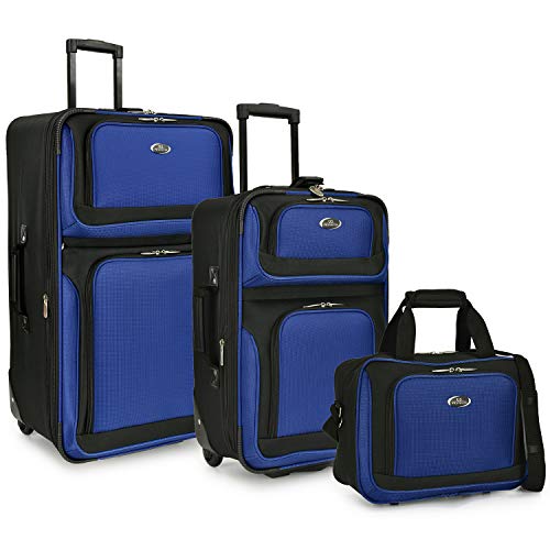 Gray 4-Piece Expandable Softside Travel Rolling Luggage Set D630