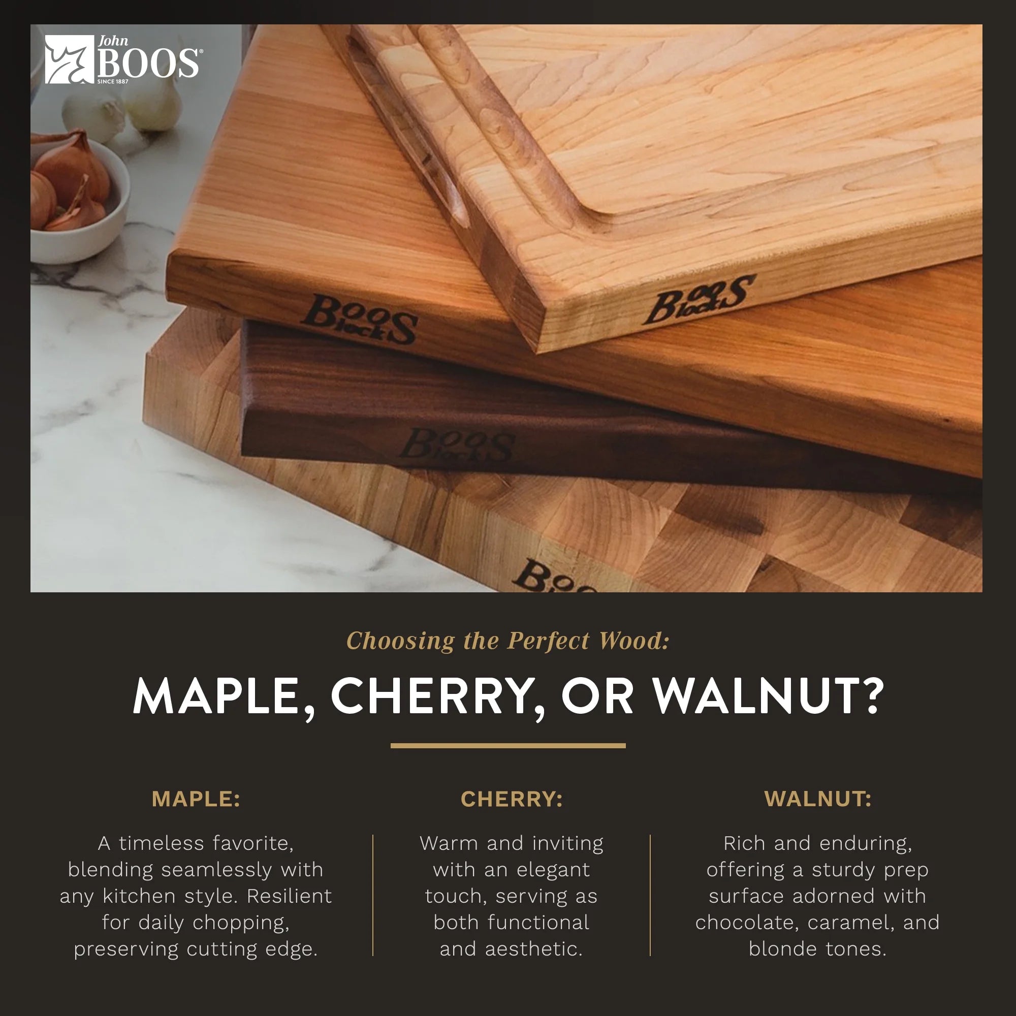 Walnut Wood Round Cutting Board, 18" x 18" x 1.5" T82226