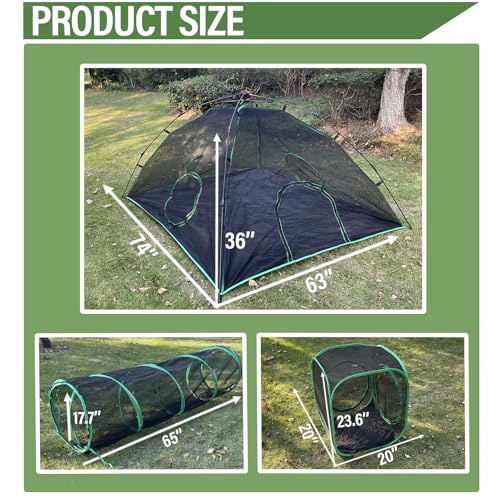 6-in-1 Outdoor Cat Play Tents and Tunnels H6777
