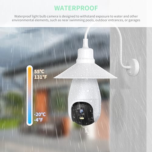 5G Light Bulb Security Camera with Auto Tracking L76121
