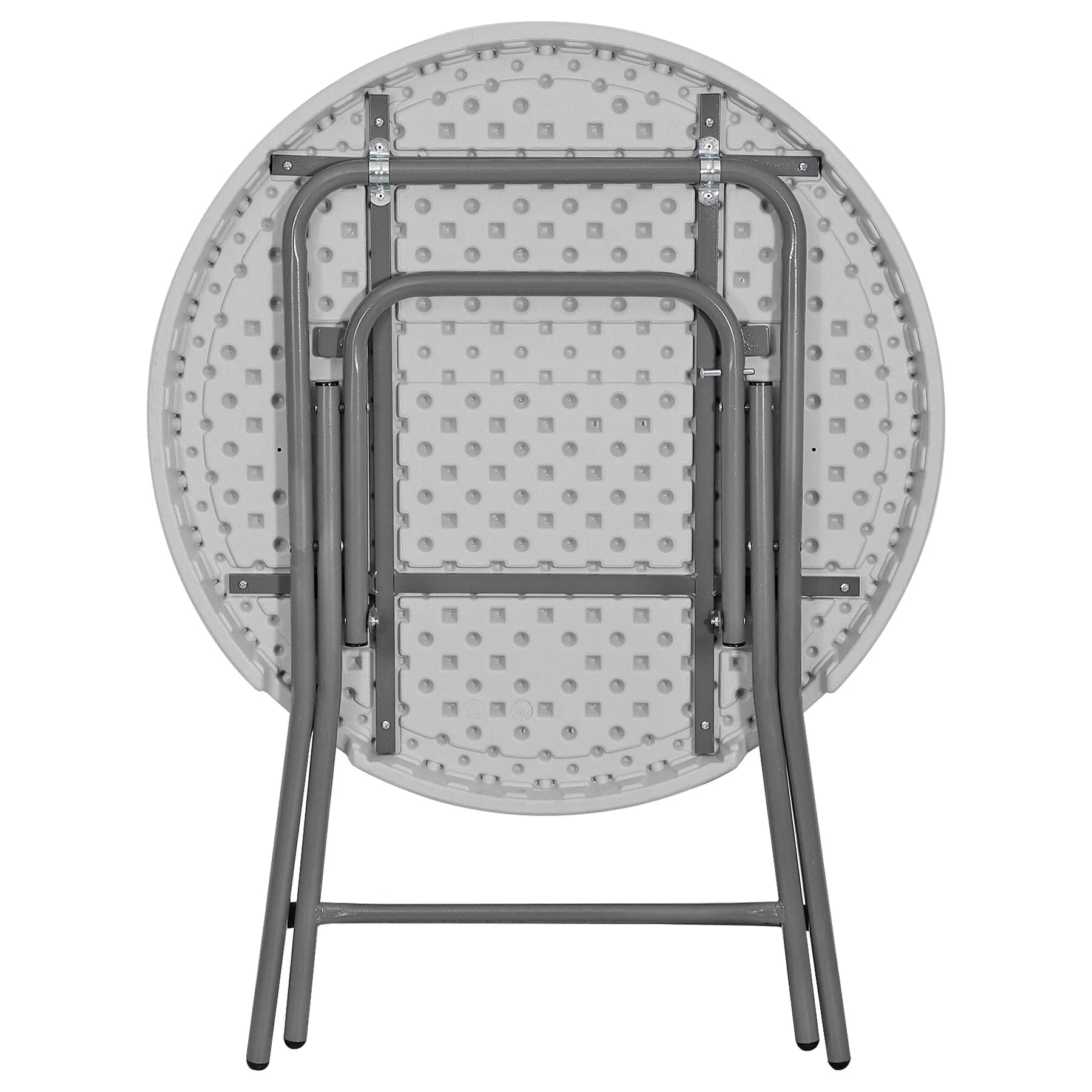 White 32" Round Plastic Dining Table Q774252
