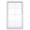 23.5 in. x 35.5 in. White Vinyl Single Hung Window with Colonial Grids T3111