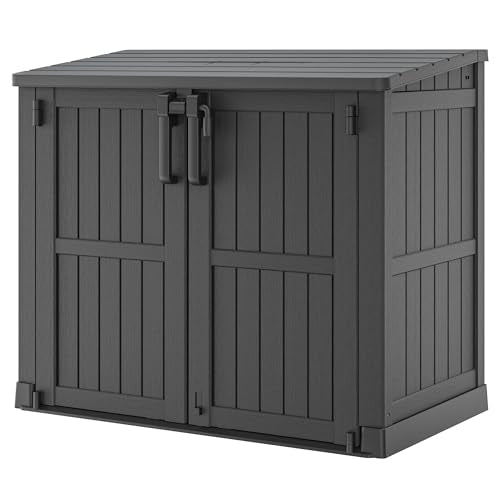 Outdoor Resin Storage Shed 36 Cu. Ft. Lockable Waterproof Storage Box N46998