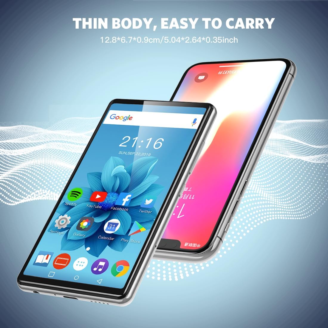 5 inch MP3 Player with Bluetooth and WiFi, Full Touch Screen 16GB MP4 Player with Speaker, FM Radio G130023