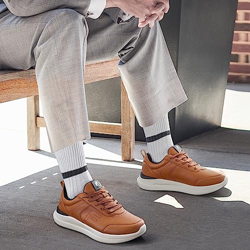 Wide Leather Dress Sneakers for Men K9493