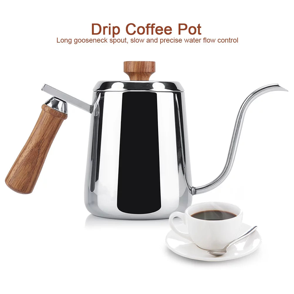 Stainless Steel Coffee Pot with Gooseneck Spout (350ml) J5757