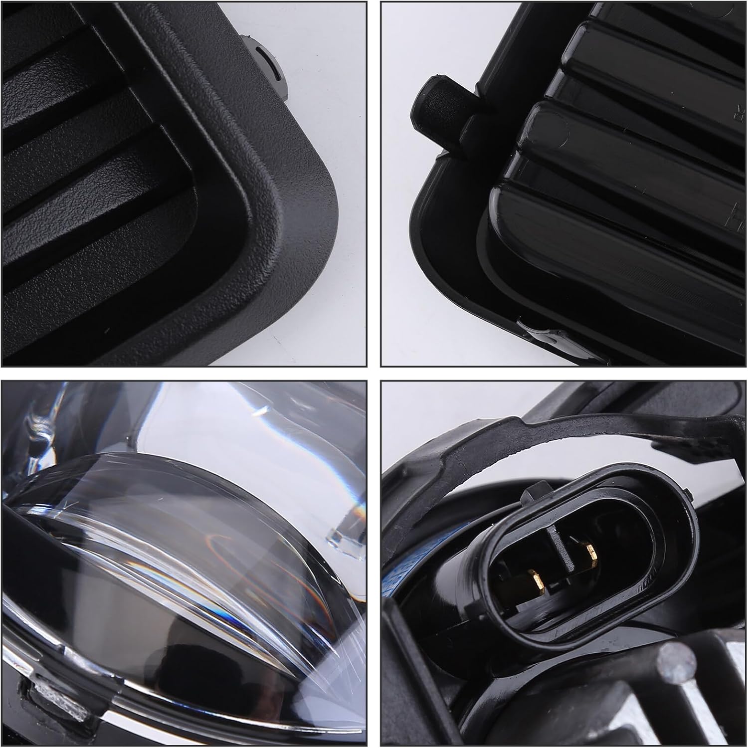 Pair Front Bumper LED Fog Light with Fog Light Cover and Wire Harness Compatible with 2023 2024 Chevy Colorado Fog Lamp Driving Fog Light Lamp (Clear Lens) with Fog Light Bezel, Switch, Wires B628