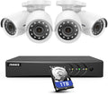 5MP Wired Security Camera System, 8CH DVR with 1 TB Hard Drive and 4 1080p Weatherproof Bullet Cameras K784082