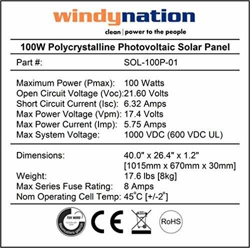 100 Watt Solar Panel Kit with LCD PWM Charge Controller + Solar Cable + MC4 Connectors + Mounting B E2672