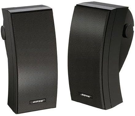 Black Outdoor Environmental Speakers (Pair) with Music Amplifier N12846