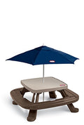 Brown Picnic Table with Market Umbrella F657