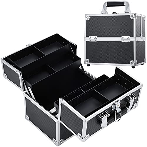 Silver Aluminum Makeup Case with 4 Trays B7097