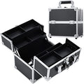 Silver Aluminum Makeup Case with 4 Trays B7097