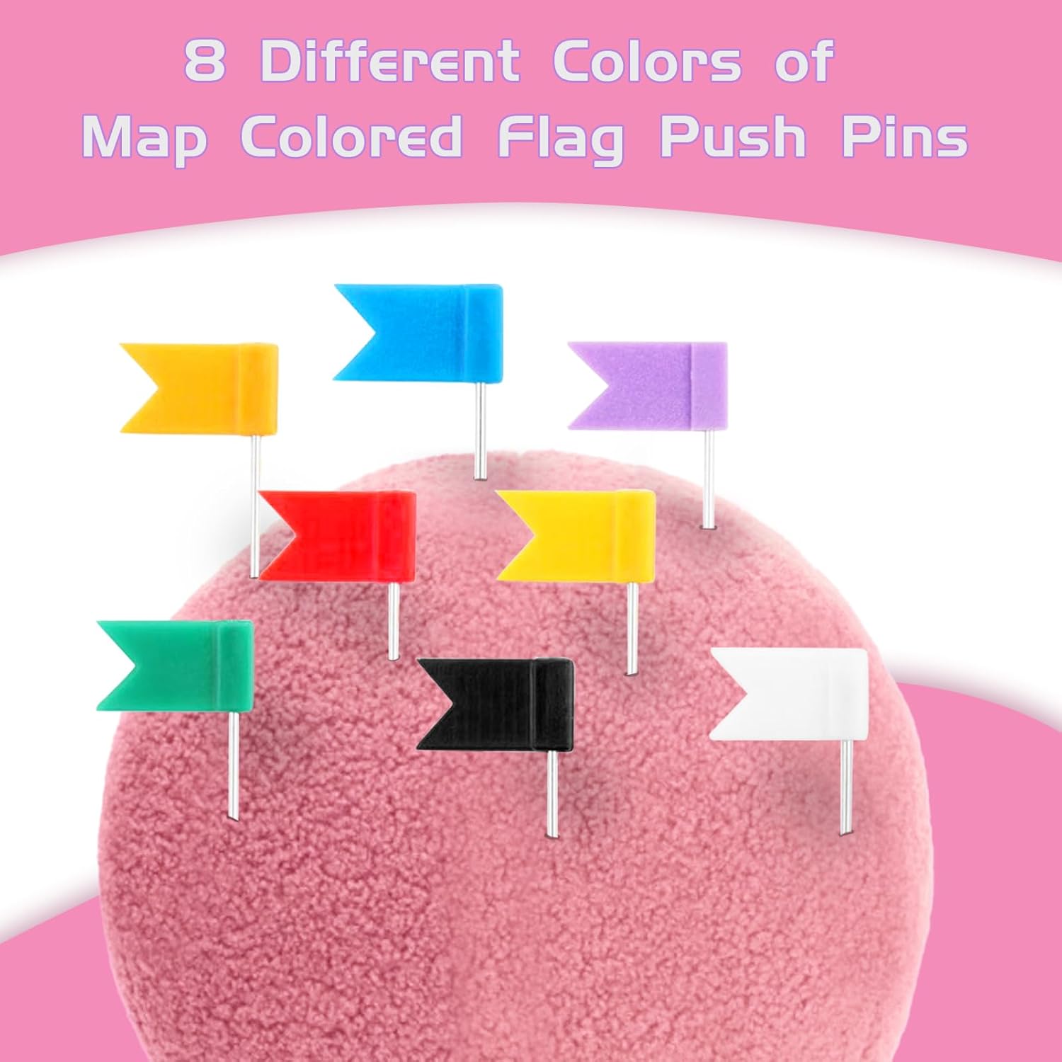 160 Pcs Assorted Colorful Plastic Push Pins C18846