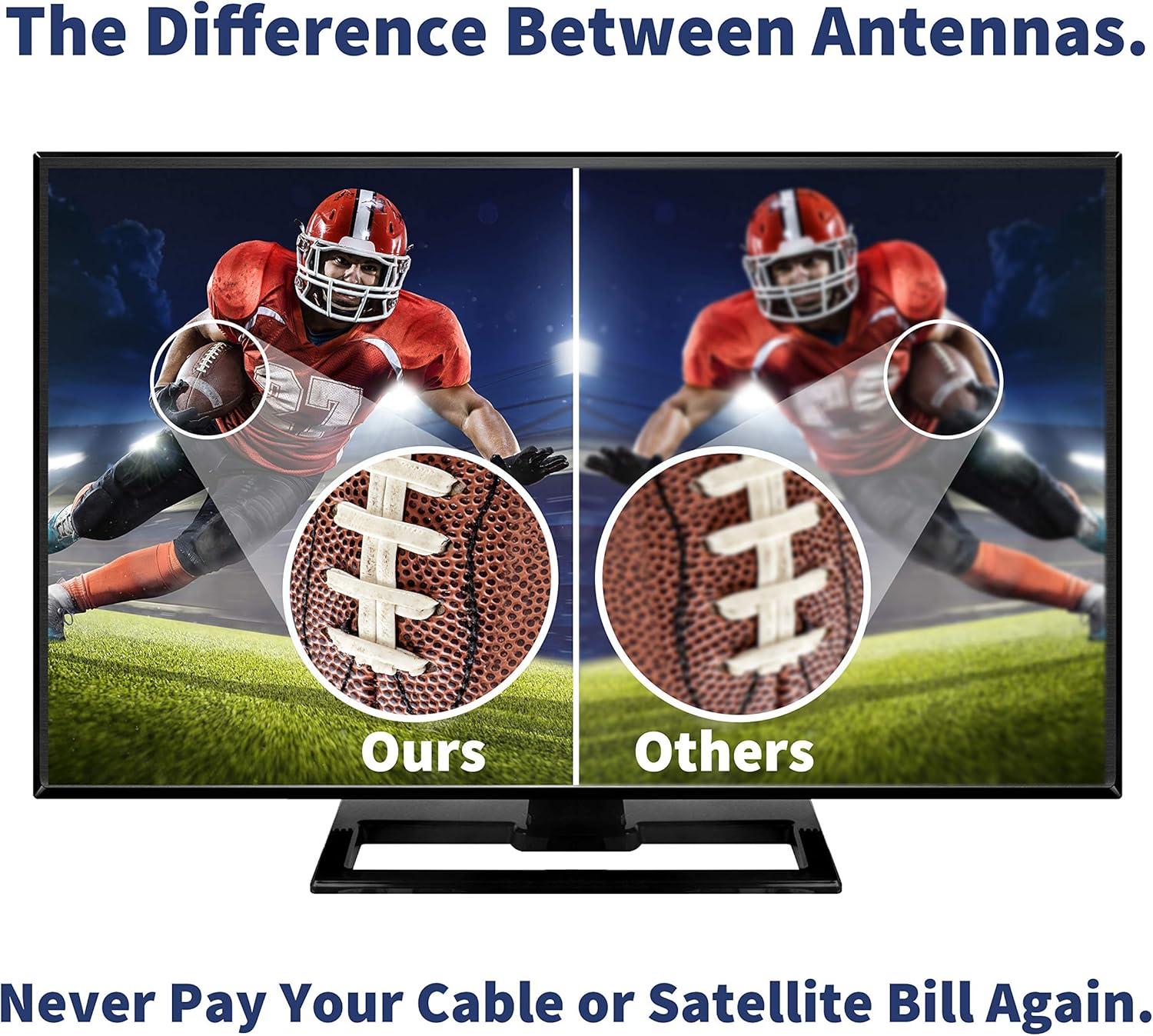 150 Miles Outdoor TV Antenna with 60FT RG6 Cable M52619