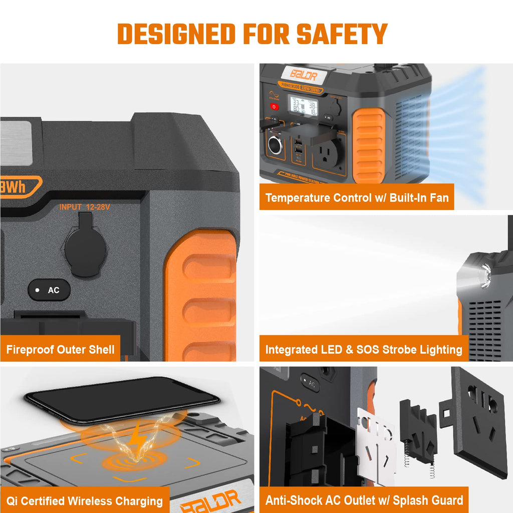 Portable Power Station 330W 288Wh Lithium Battery F7282