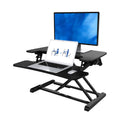 Black Height Adjustable Standing Desk Converter with Keyboard Tray B148