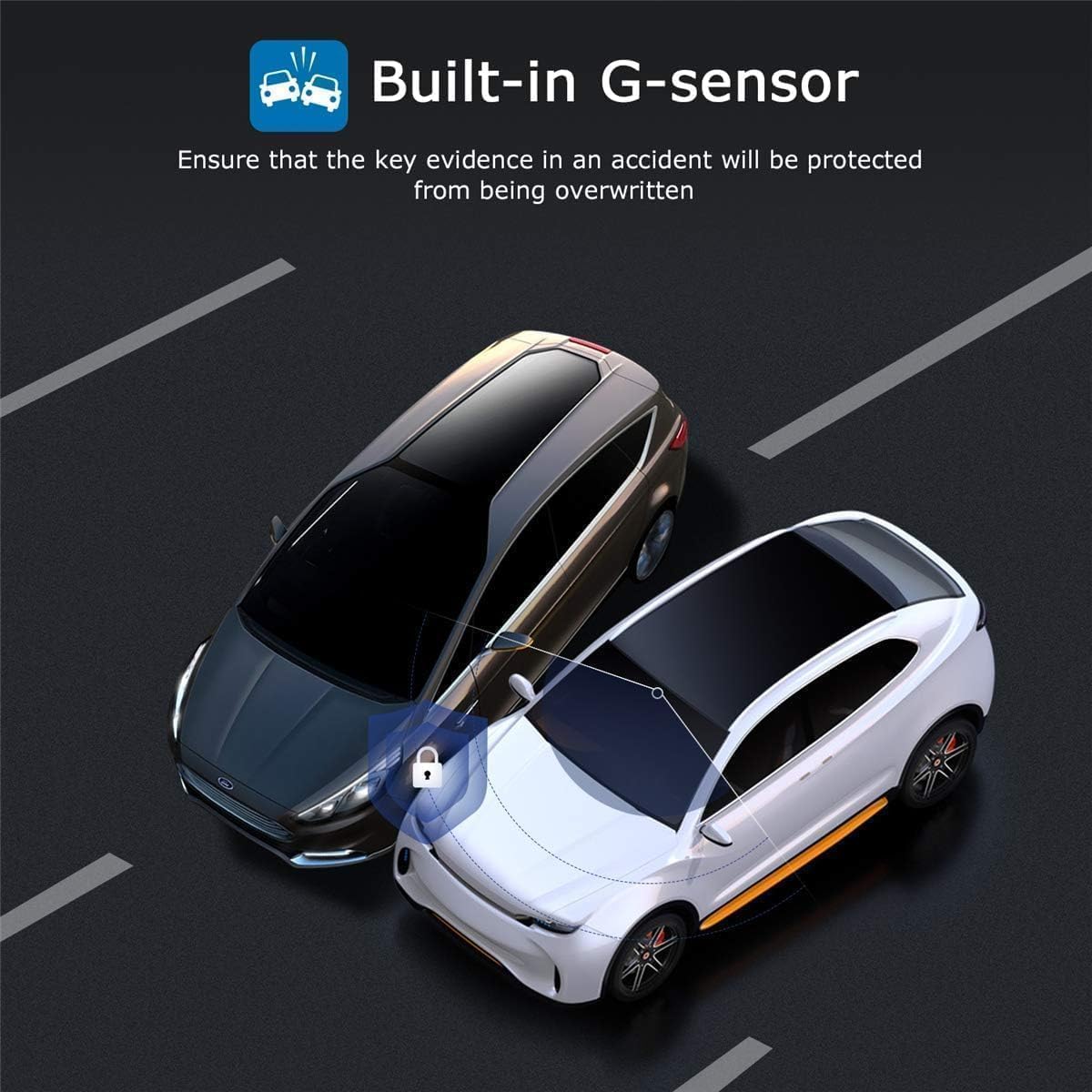 1080P Full HD Dash Camera with 170° Wide Angle W556