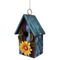 Green Hand Painted Wooden Hanging Birdhouse D71725
