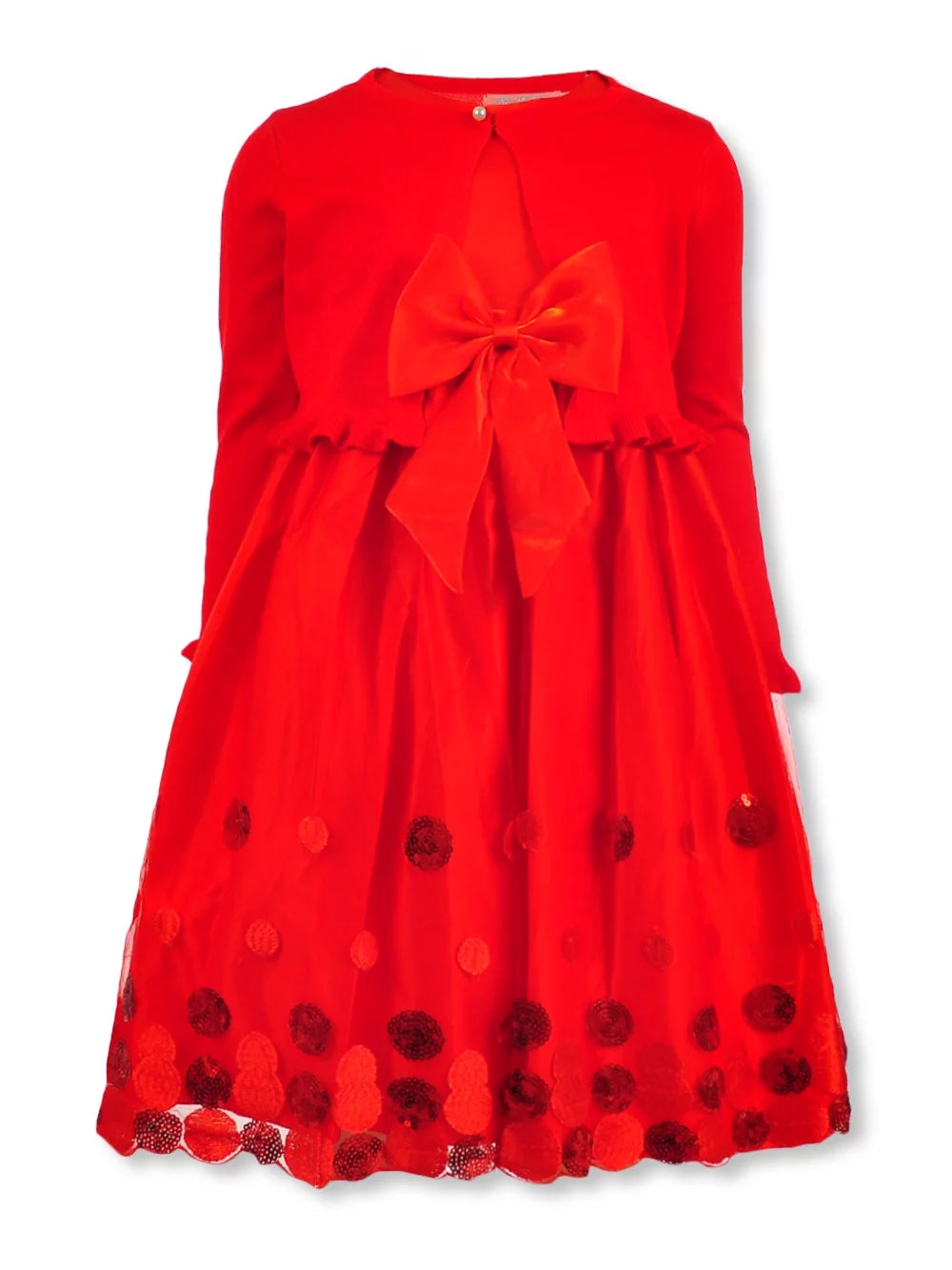 Pink Butterfly Polka Dot Sequin Dress, 14 M44961