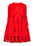 Pink Butterfly Polka Dot Sequin Dress, 14 M44961