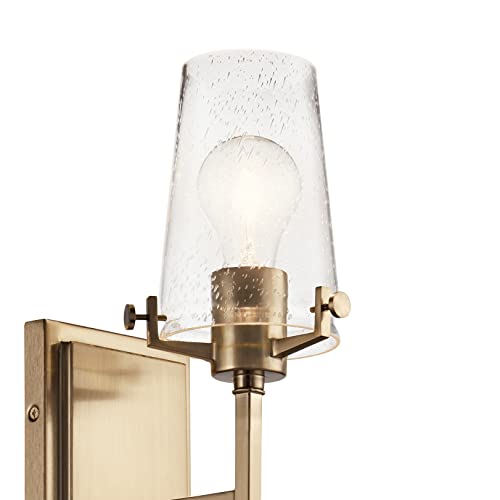 1 Light Wall Sconce with Clear Seeded Glass in Champagne Bronze M10514