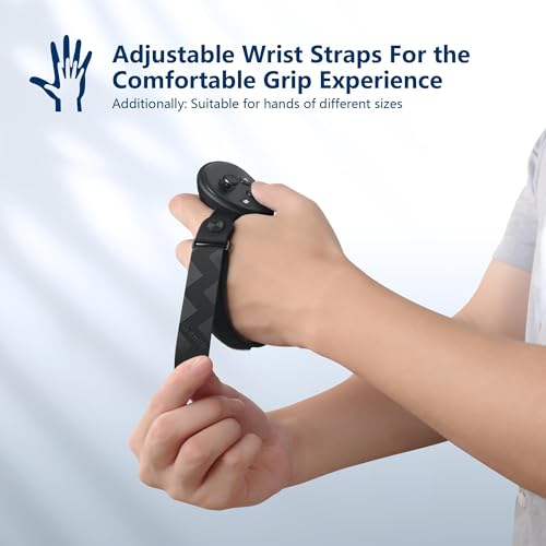 Upgraded Controller Grips Cover with Battery Opening Cover and Knuckle Straps Protector O26758