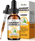 Soursop Graviola Liquid Drops 1500mg with Green Tea, Black Seed Oil, Turmeric 2 Fl Oz C835719