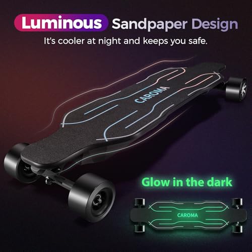38" Electric Skateboard with Remote, 1200W Brushless Motor, 28 Miles Range, 28Mph Top Speed, Max Load 300lbs, 9 Layer Maple Wood L10522