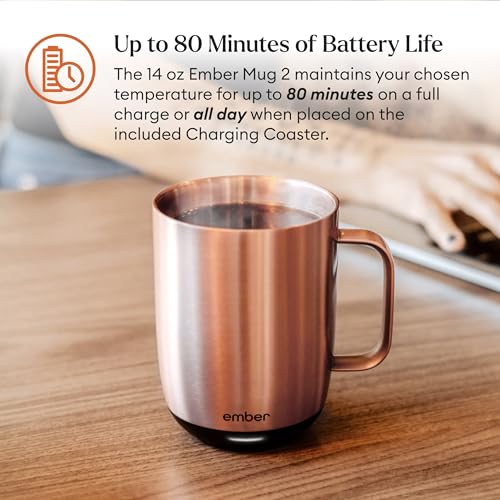 Black 14 Oz Heated Coffee Mug E86013