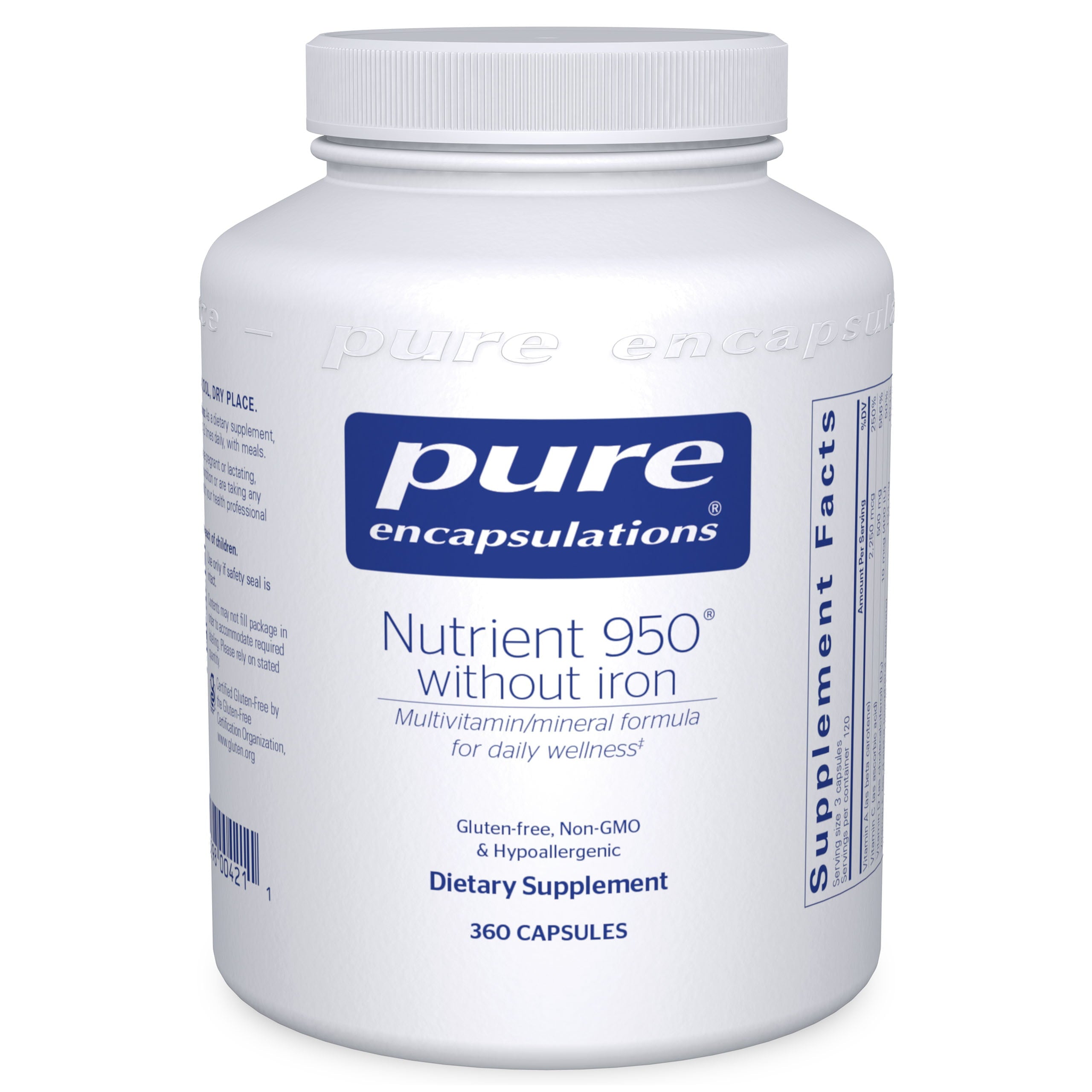 Nutrient 950 without Iron Supplement 360 Capsules E338
