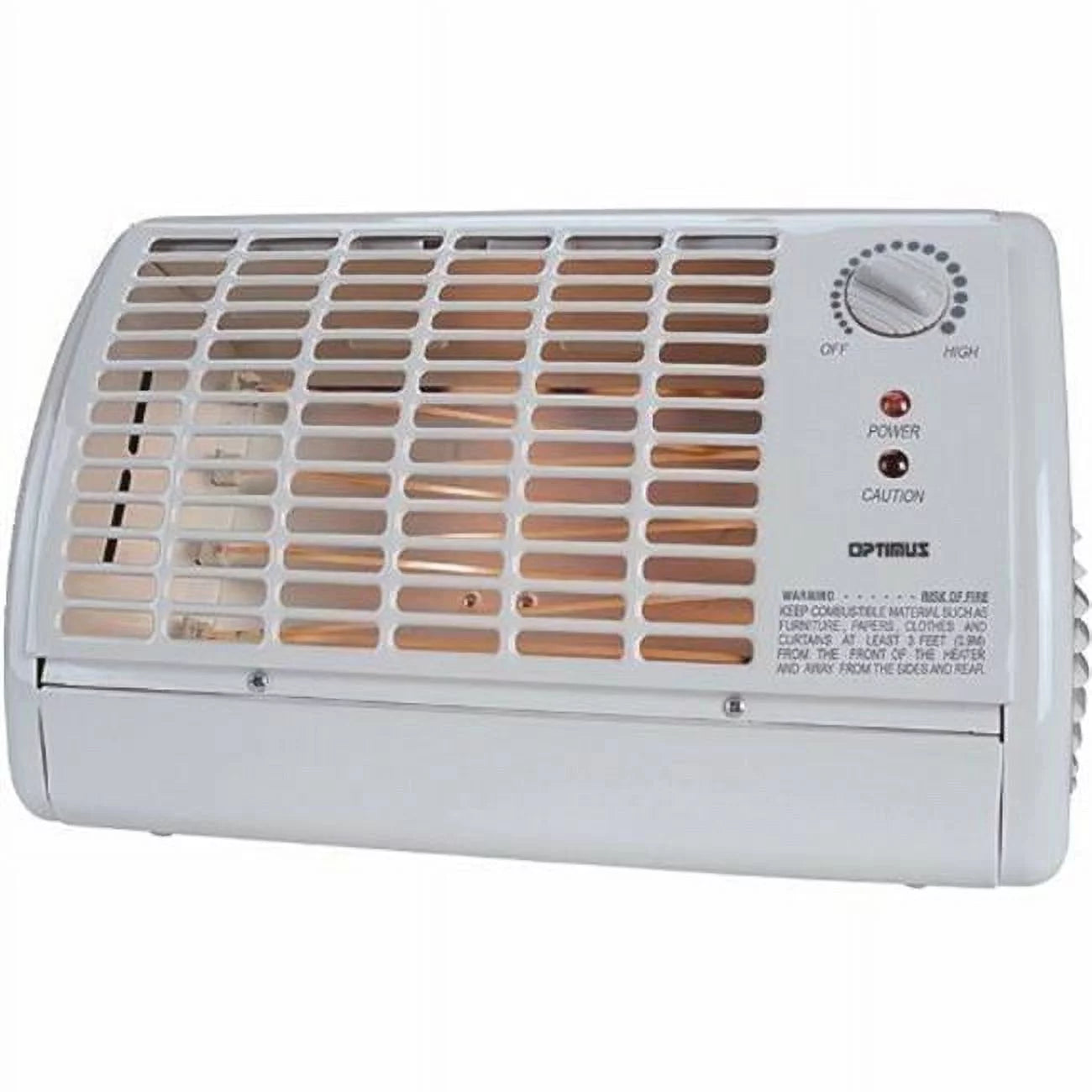 White Portable Fan Forced Radiant Heater Q46565