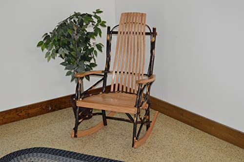 Large 9-Slat Rustic Hickory Rocking Chair O6563