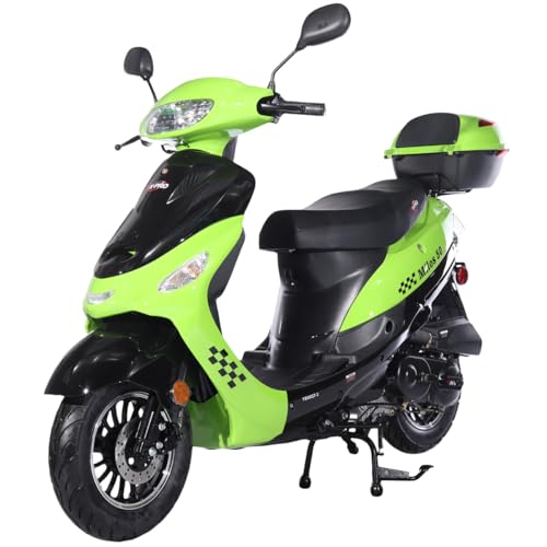 Black 50 Moped with 10" Aluminum Wheels P3429