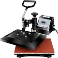 12" X 10" Black Heat Press Machine with 2 Teflon Sheet W759376
