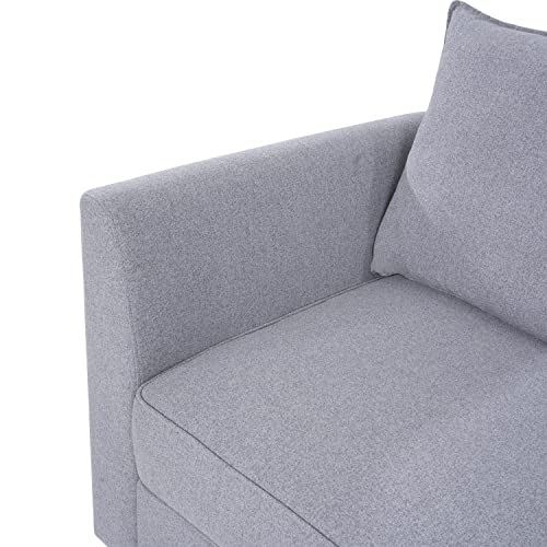 Caramel 6-Seater Modular Sleeper Couch with Ottoman Air Leather D376704