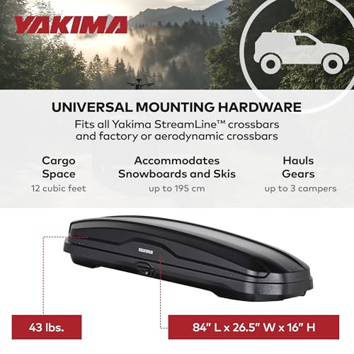 Black Roof Cargo Carrier 18 Cubic Feet L7528