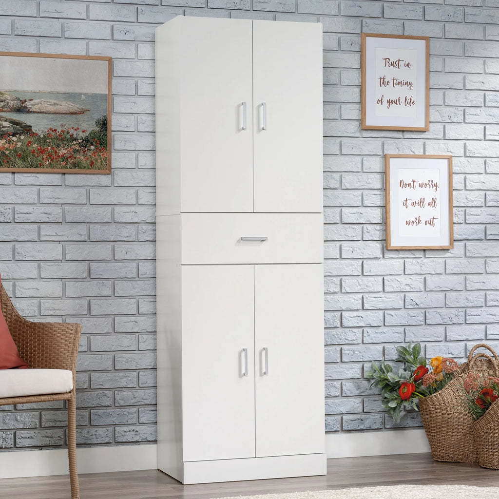 White Engineered Wood Storage Cabinet Z845244