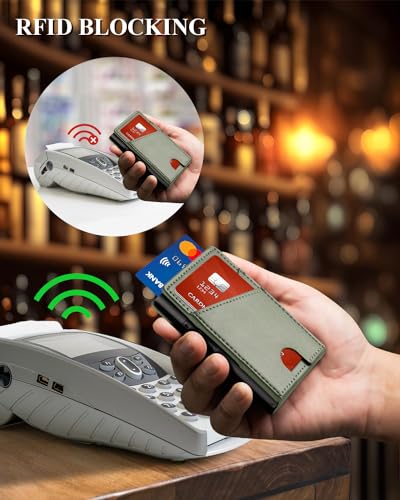 Slim Wallet Pop Up Card Holder with RFID Blocking P482821