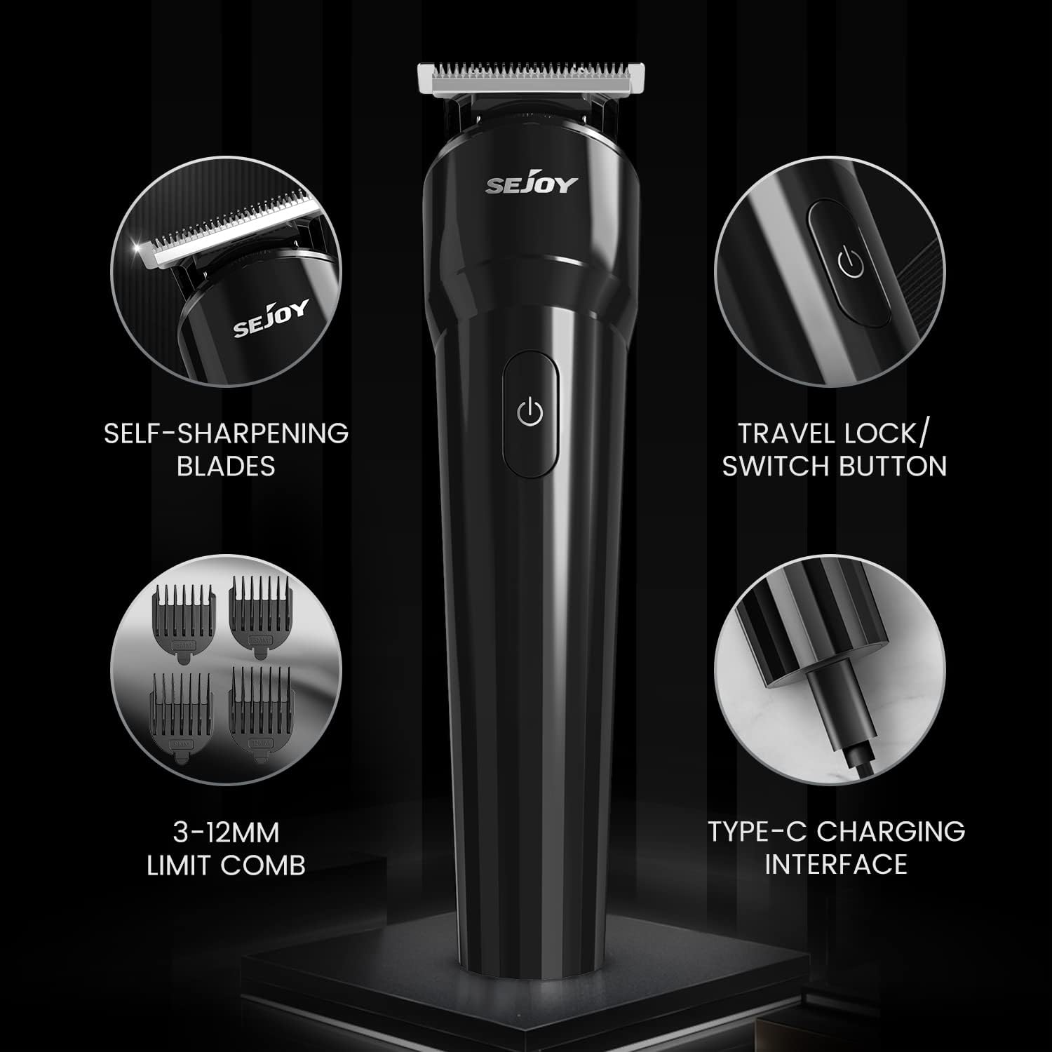Electric Razor, Beard Trimmer, Waterproof, USB Rechargeable C3599