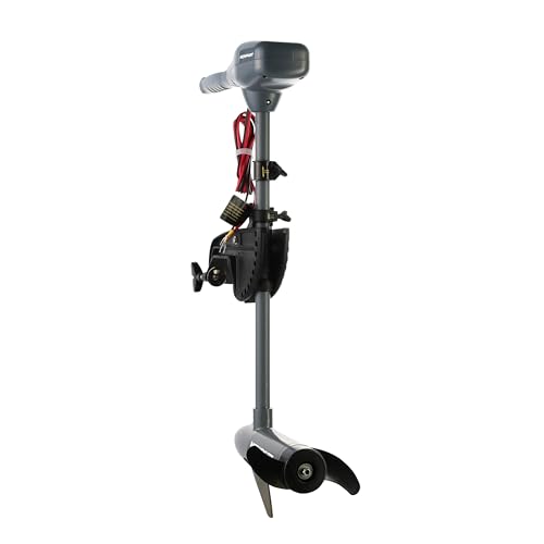 55lb Thrust Transom Mounted Saltwater Electric Trolling Motor with LED Battery Indicator (24" Shaft) J1077