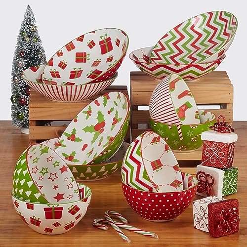 Set of 6 Assorted 14 oz Porcelain Mugs H951