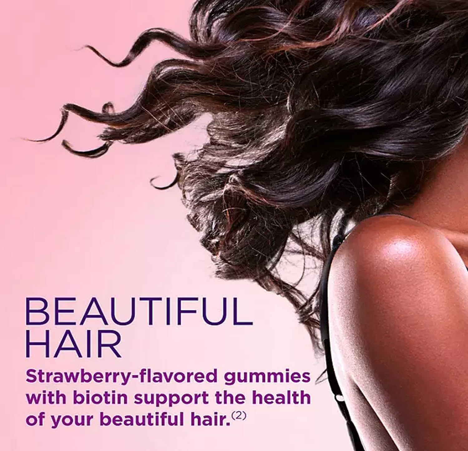 230 Gummies Hair Skin and Nails Supplement with Biotin Vitamin C E Strawberry Flavor Q84431