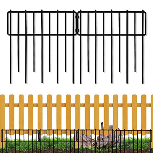 26 PCS 12In x 28Ft Rustproof Metal Wire Garden Fence U37803