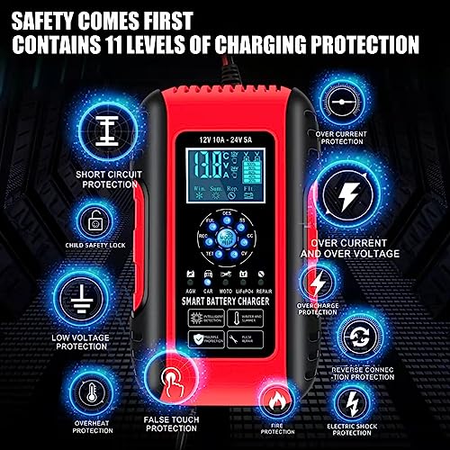 10A 12/24V Car Battery Charger V184