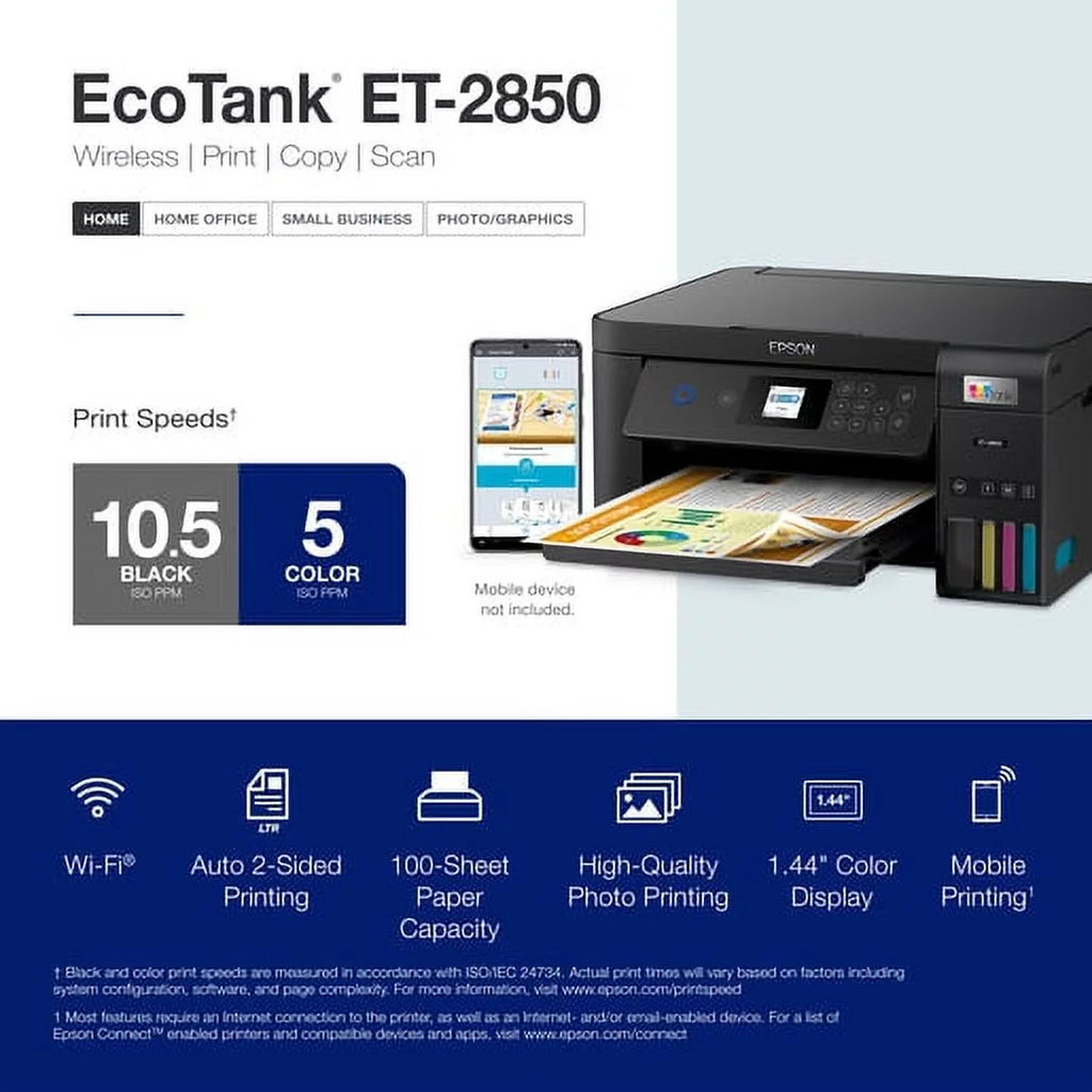 Wireless Color All-in-One Supertank Printer with Scan, Copy and Auto 2-sided Printing O996099