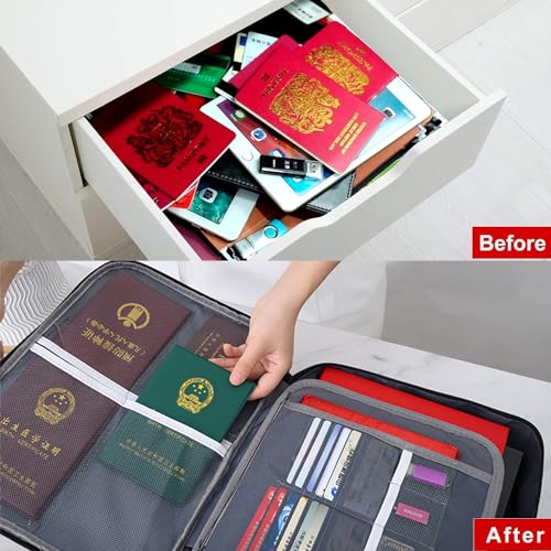 Black Fireproof Waterproof Document Bag with Lock X962