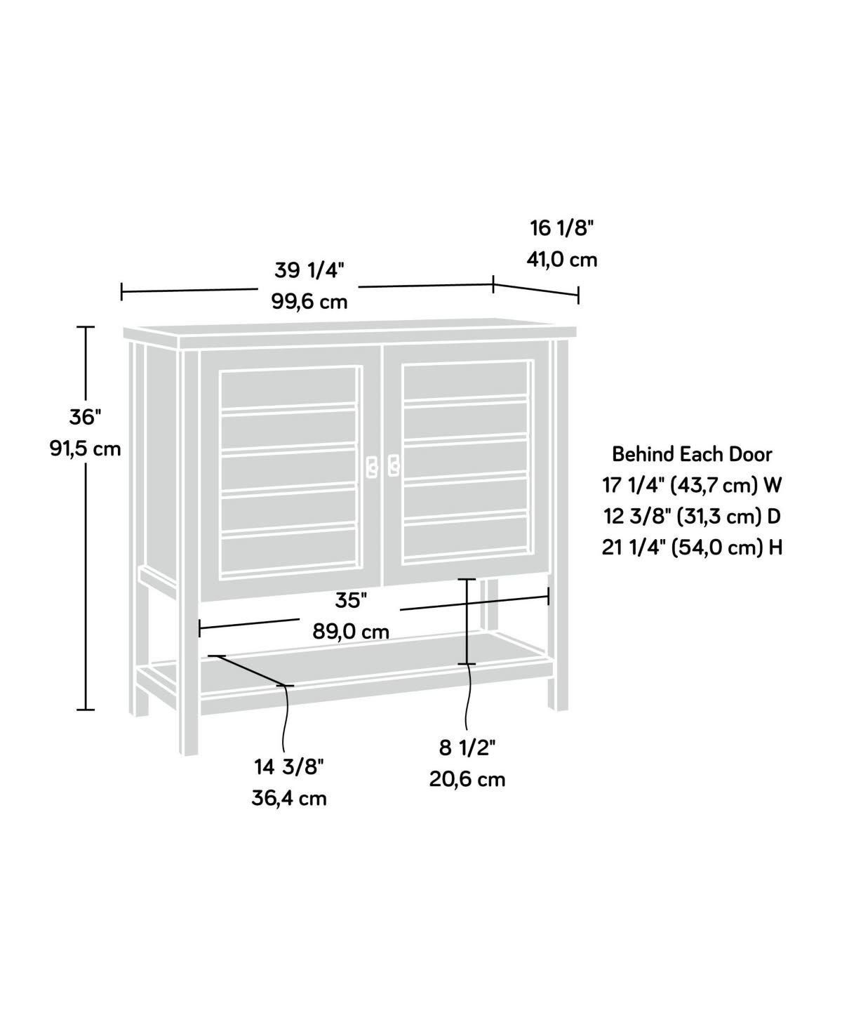 Soft White Storage Cabinet A7461